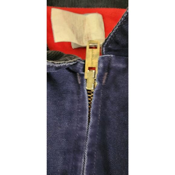 Vintage Carhartt Mens XL Blue Santa Fe Work Jacket Red Quilt Lined J14 Y2K USA - Picture 9 of 15